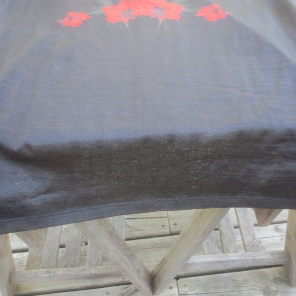 Guess Los Angeles Men's Sexy Sheer Red Rose Black Polyester T-Shirt - Size Large - Picture 2 of 13